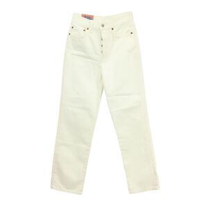 Acne Studios Straight Leg Jeans in White Cotton